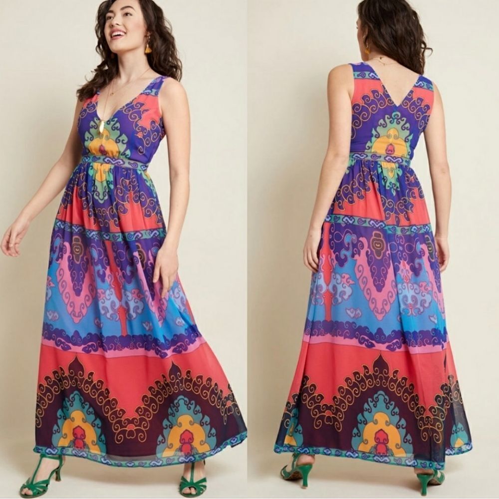 Modcloth Muster The Length Sleeveless Boho Dress Size Small